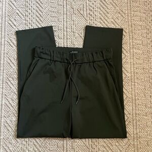 Hilary Radley Dark Olive Green Drawstring Pants Straight Leg M D5079-E2485